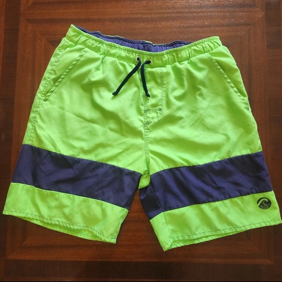 Nonetz Swim Trunks with liner Lime Green size large - Picture 1 of 3